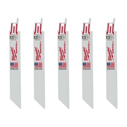 Milwaukee 6 in. 24 Teeth per in. Thin Metal Cutting SAWZALL Reciprocating Saw Blades (5 Pack)